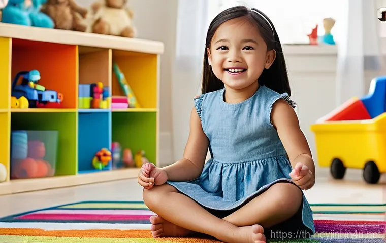 헤이지니의 주요 협찬 브랜드 - **Imaginative Toy Playtime:** A cheerful and energetic young girl, around 10-12 years old, with a br...