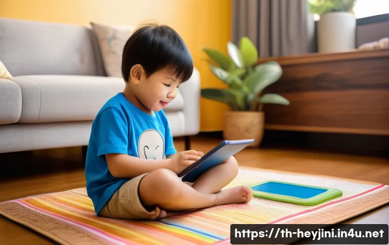 헤이지니와 유아용 콘텐츠의 차별화 - A joyful and curious Thai child, approximately 7 years old, with short, neat hair, wearing a vibrant...