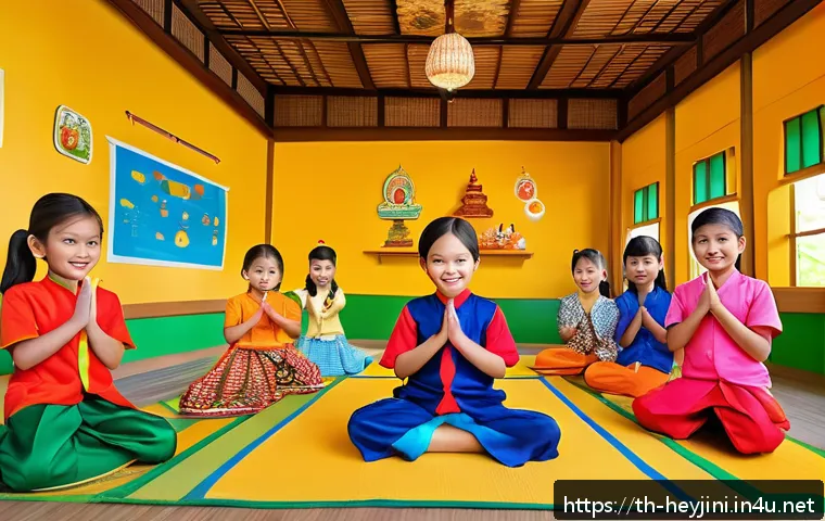 헤이지니의 상업적 성공 요인 - A vibrant and cheerful Thai children’s educational show scene featuring cute animated characters res...